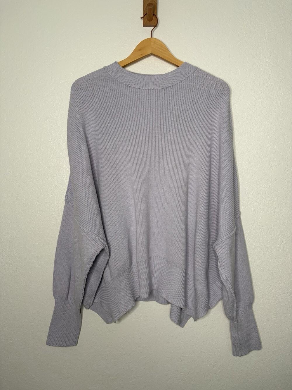 Free People Easy Street Tunic Sweater in Lavender Size XS Boho Cozy Effortless
